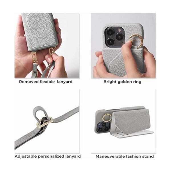 Handodo Funda tipo cartera compatible con iPhone 12 bolso_3