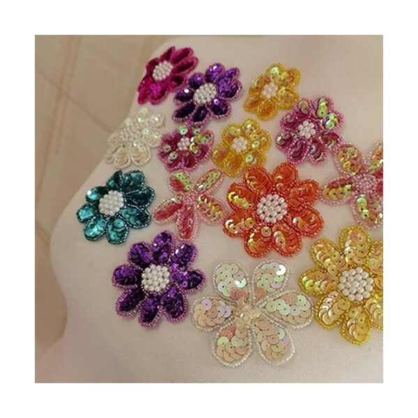15 Lentejuelas Azar Girasoles Bordado Hierro En Apliques_3