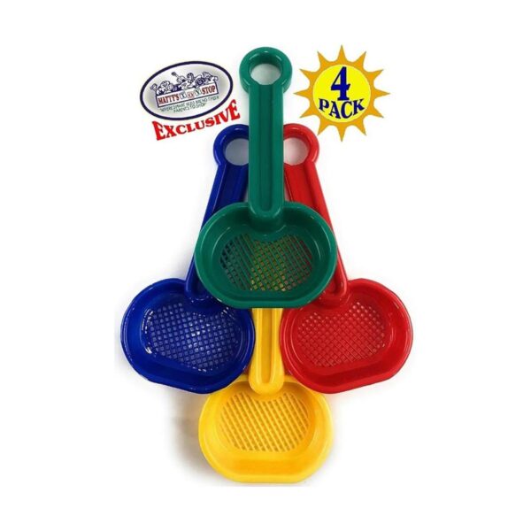 Mattys Toy Stop Juego de 4 palas de arena de plástico
