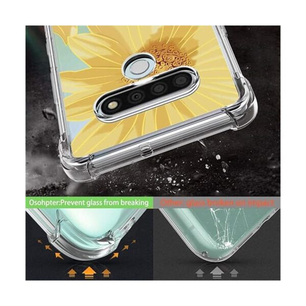 Osophter Funda para LG Stylo 6 transparente con esquinas_3