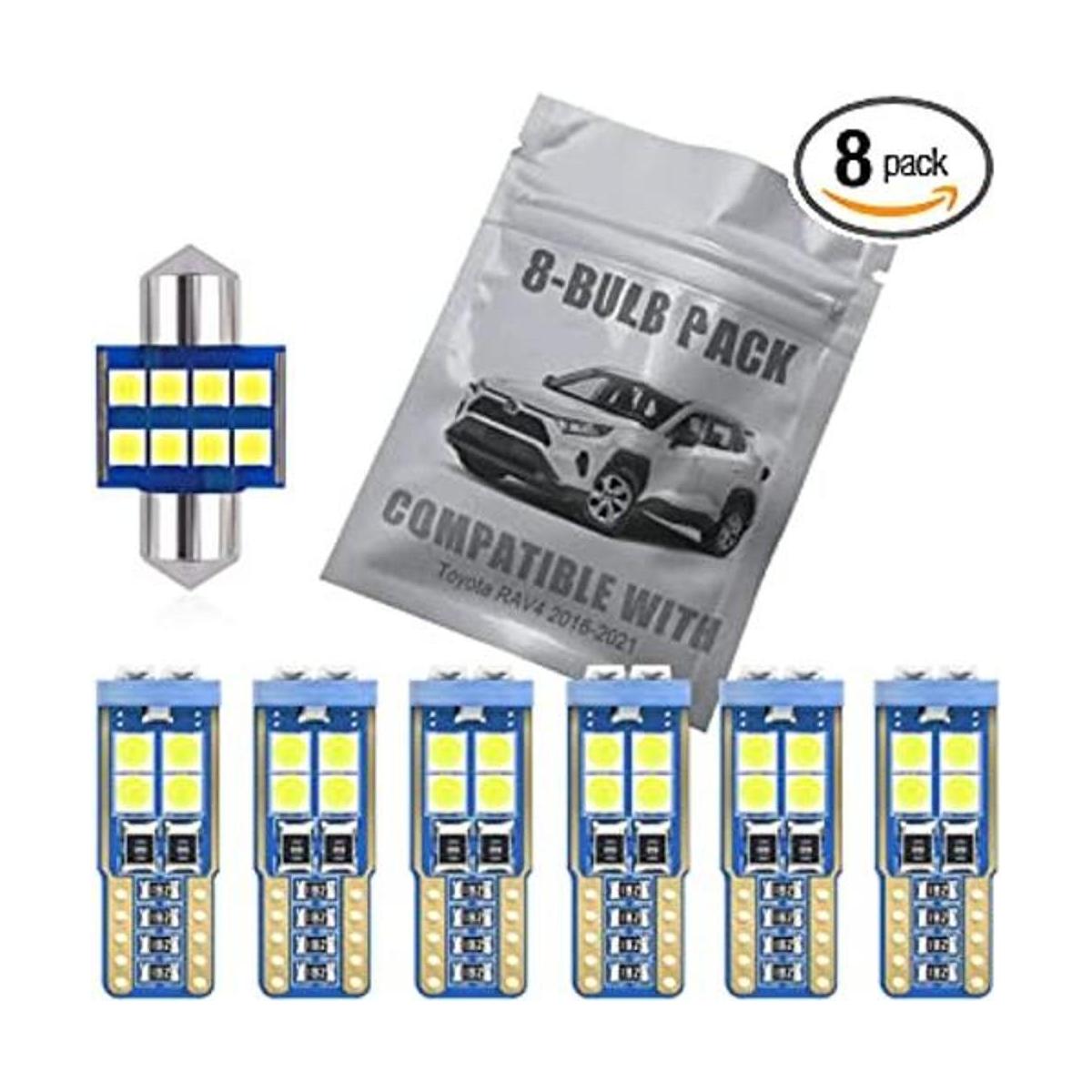 EBAIFUN Paquete de 8 luces LED blancas para interiores