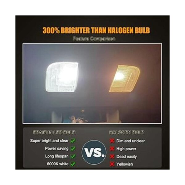 EBAIFUN Paquete de 8 luces LED blancas para interiores_6