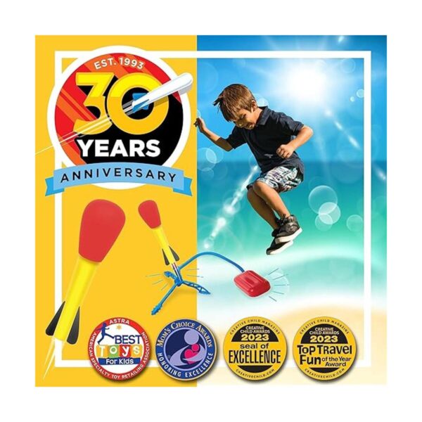 Stomp Rocket El lanzacohetes junior original 8 cohetes de_5
