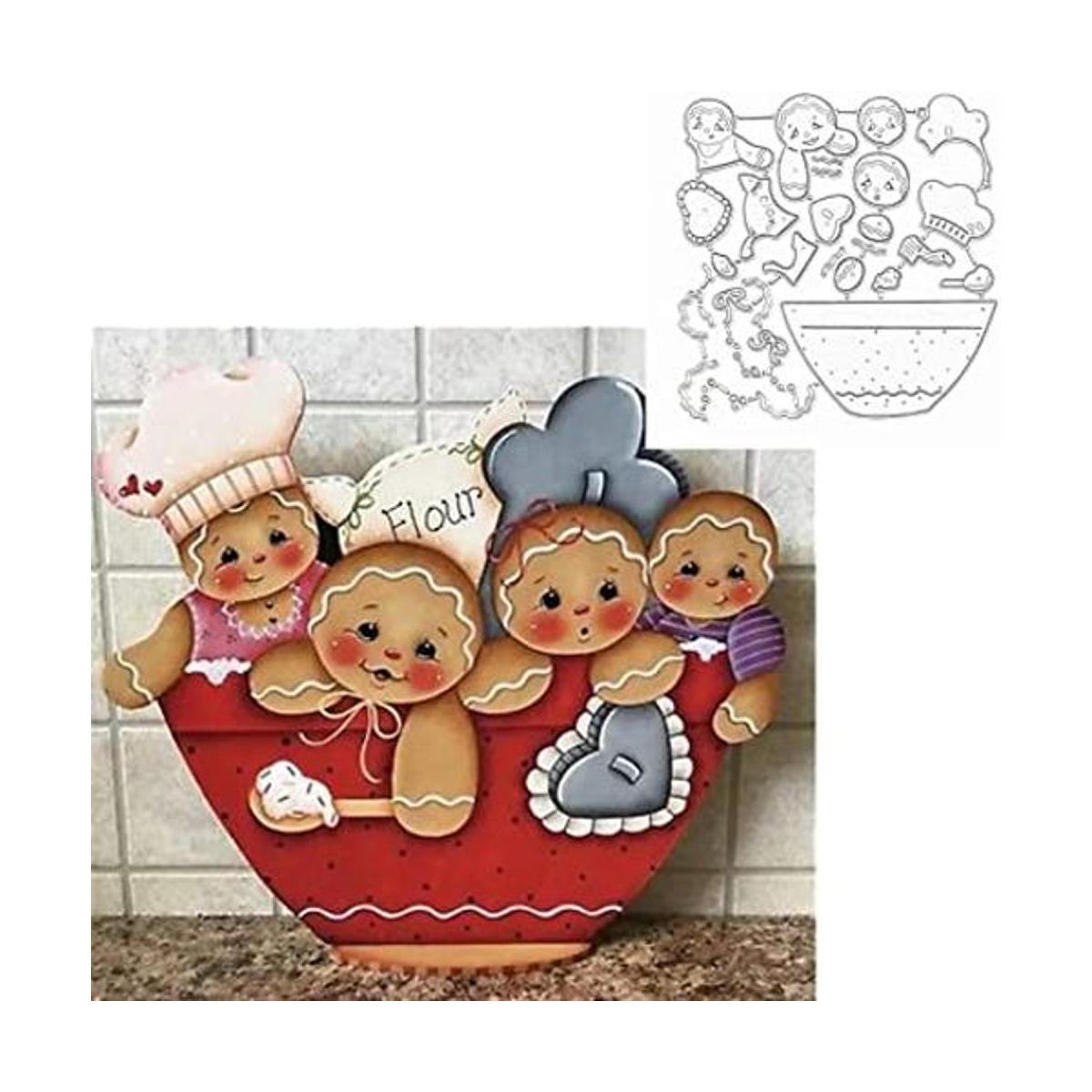 Troqueles de metal para hombre de jengibre lindas tazas