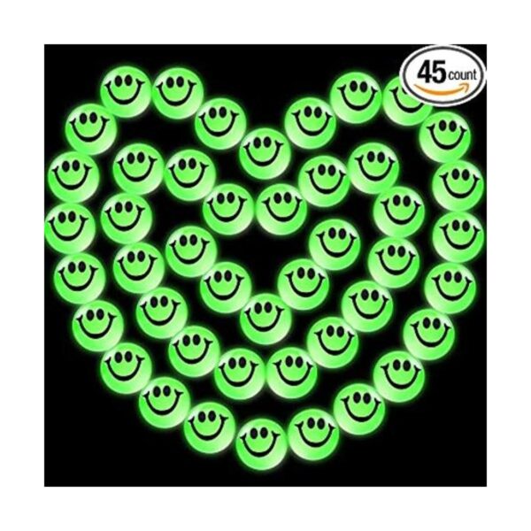 45 bolas que brillan en la oscuridad mini bolas de rebote_1