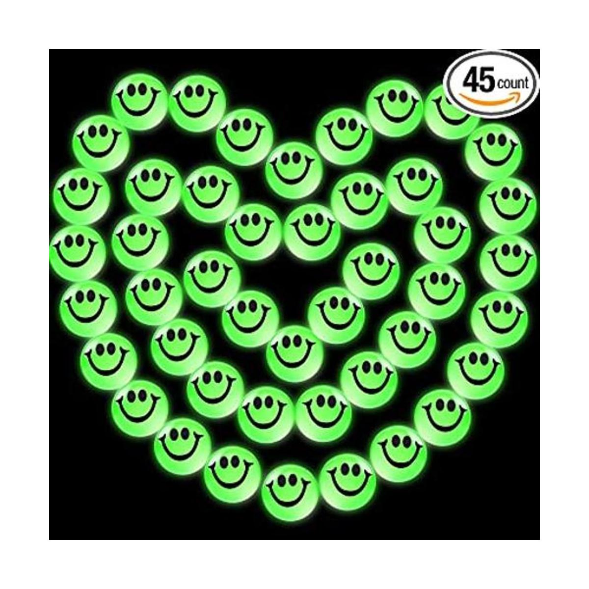 45 bolas que brillan en la oscuridad mini bolas de rebote