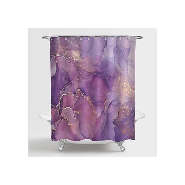 Gibelle Cortina de ducha de mármol morado cortinas de
