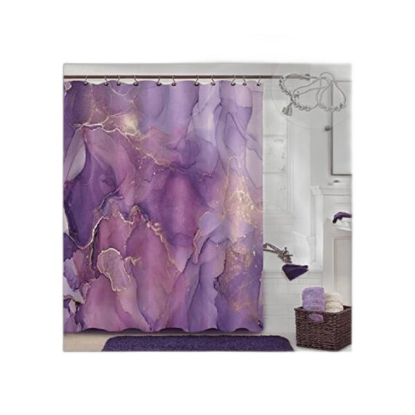 Gibelle Cortina de ducha de mármol morado cortinas de