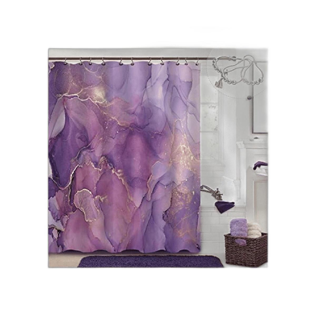 Gibelle Cortina de ducha de mármol morado cortinas de