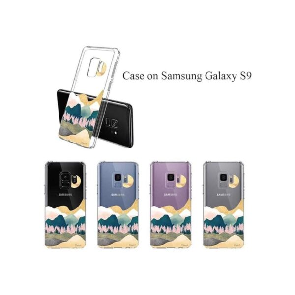 Unov Funda para Galaxy S9 transparente con diseño de TPU_2