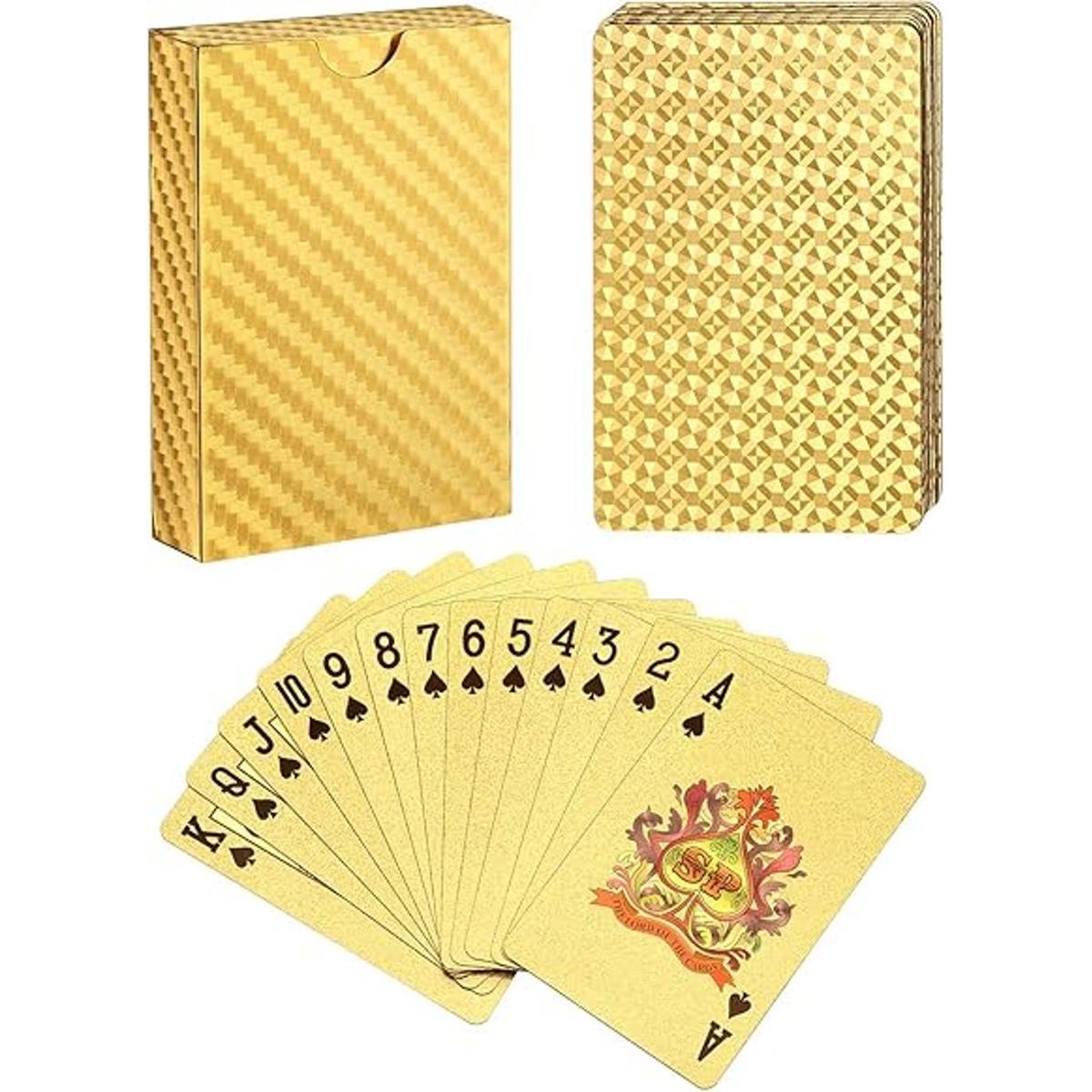EAY Baraja de cartas baraja de cartas dorada cartas