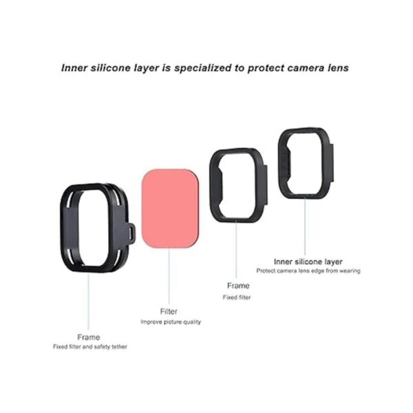 YALLSAME Filtro de buceo para GoPro Hero 11 10 9 negro con_3