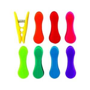 Kikkerland Juego de 8 clips para bolsas de arco iris_1