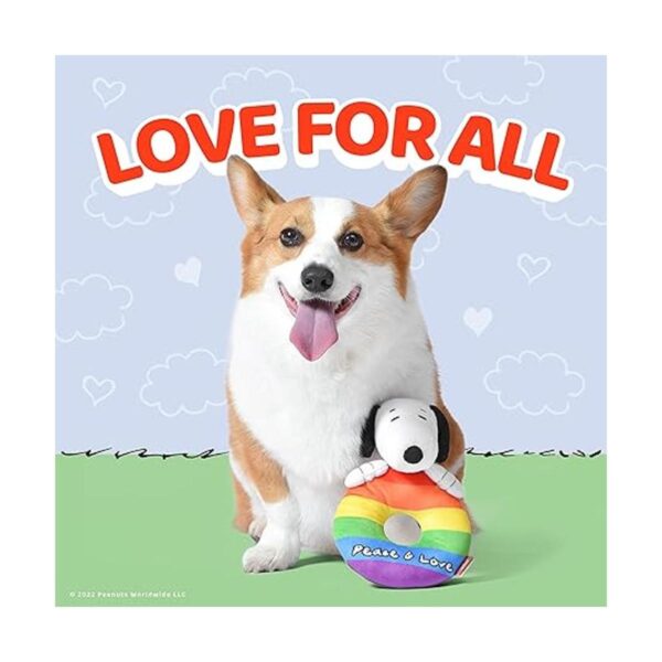 Peanuts For Pets Juguetes de amor arcoíris para perros