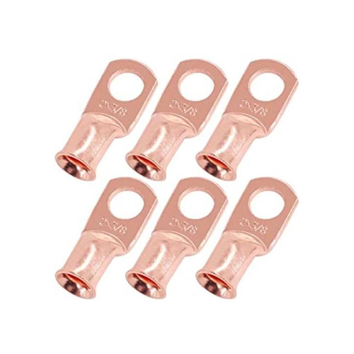 Swpeet 6 terminales de anillo de 2 AWG 38 pulgadas