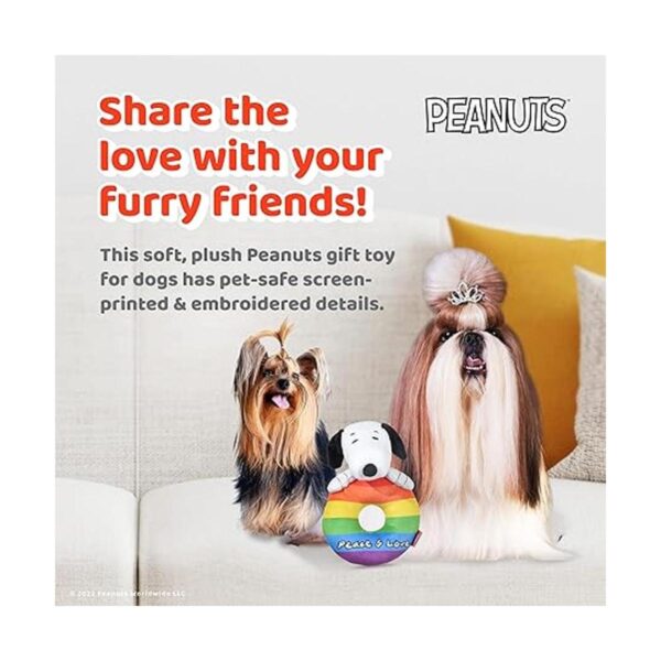 Peanuts For Pets Juguetes de amor arcoíris para perros