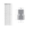 Utoolmart Enchufe poco profundo de 14 pulgadas 0.394 in_5