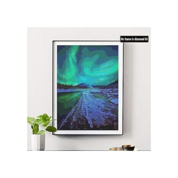 Kit de pintura de diamantes 5D DIY Aurora Borealis Winter