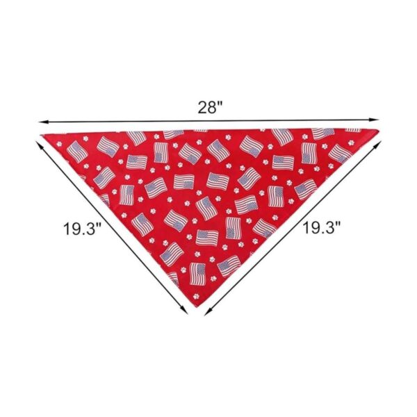 TinaWood Pañuelos lavables para perro diseño de bandera_3
