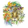 Flor Tigre Cabeza de Hierro en Parches Pegatina Vinilo