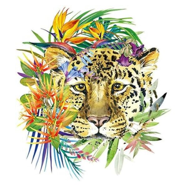 Flor Tigre Cabeza de Hierro en Parches Pegatina Vinilo