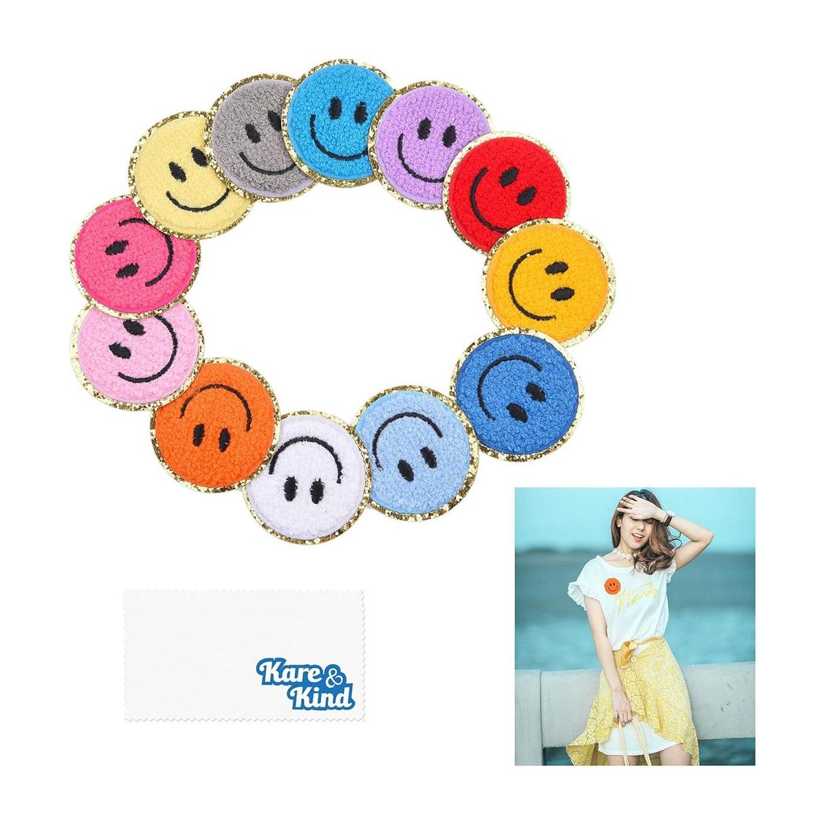 Kare Kind Parches termoadhesivos Smiley Parches