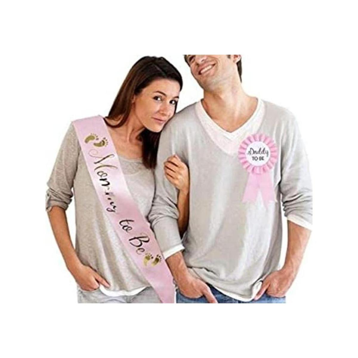 de baby shower banda rosa mamá y un papá ser