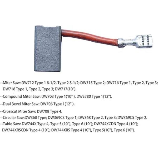 Cepillos de motor de carbono compatibles con sierra_3