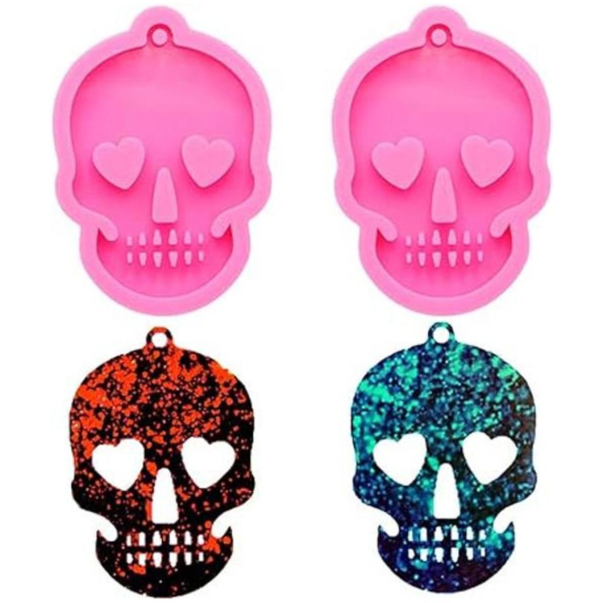 Nifocc Molde de silicona con diseño de calavera de