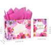 WRAPAHOLIC Bolsa de regalo grande de 13 pulgadas con