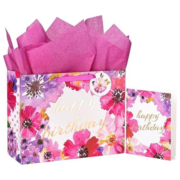 WRAPAHOLIC Bolsa de regalo grande de 13 pulgadas con