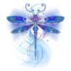 SKRYUIE Kit de pintura de diamante 5D con libélula azul