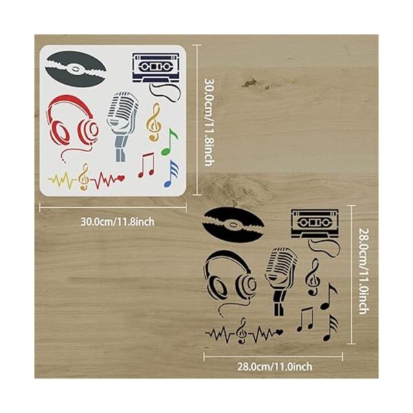 FINGERINSPIRE Plantillas musicales de 11.8 x 11.8_2