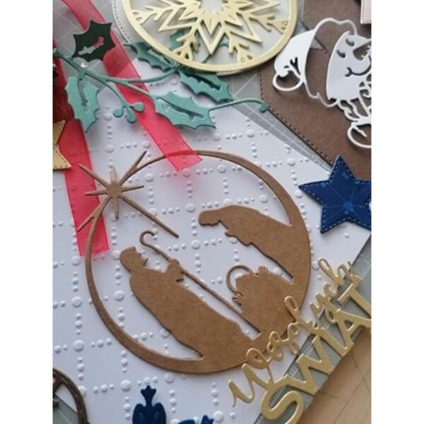 Merry Christmas Families Troqueles de metal para familia