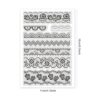 GLOBLELAND Sellos transparentes con borde de flores de