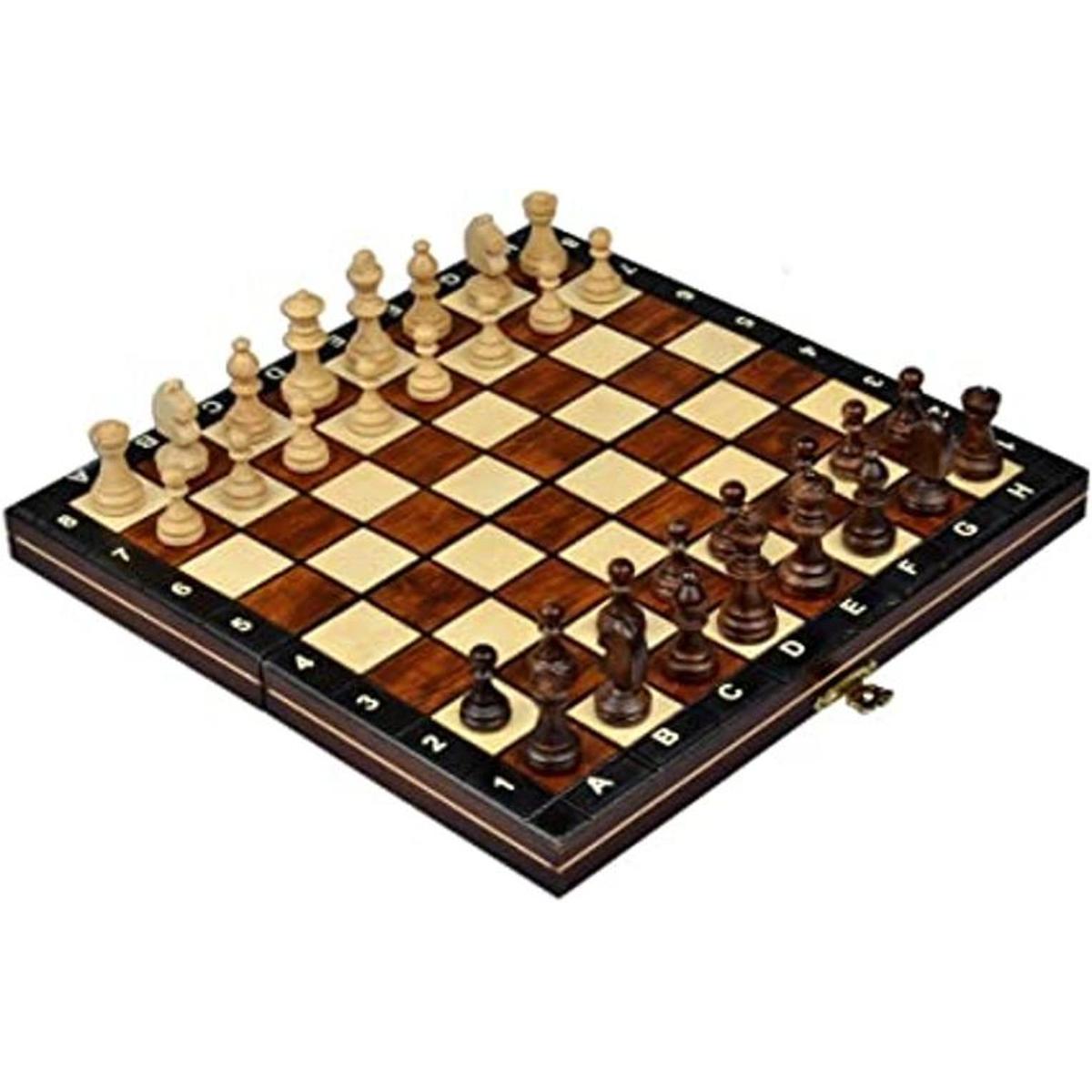 Wegiel Juego de ajedrez magnético de viaje europeo hecho