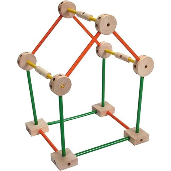 Juguete de construcción de madera clásico Makit 70 piezas_3