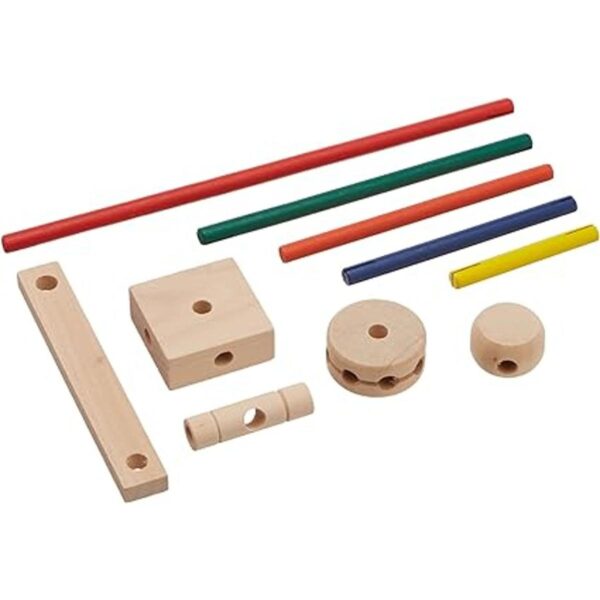 Juguete de construcción de madera clásico Makit 70 piezas_2