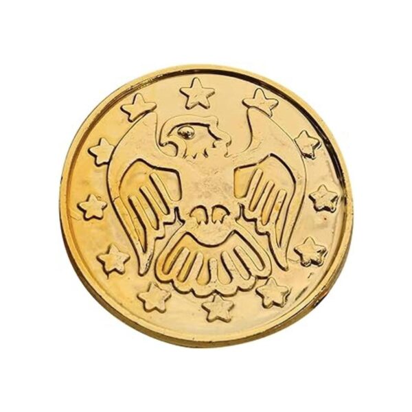 Beistle 100 monedas de plástico dorado con relieve de_2