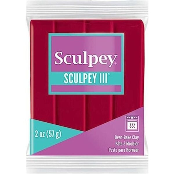 Sculpey III arcilla polimérica para horno color rojo no_1