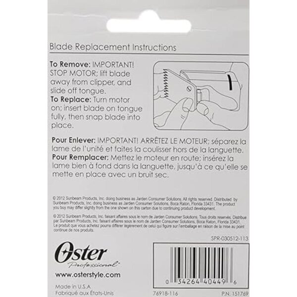 Oster Cuchilla de repuesto profesional desmontable para_3