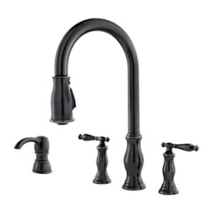 Pfister F5314HNY Grifo de cocina desplegable Hanover de 2_1
