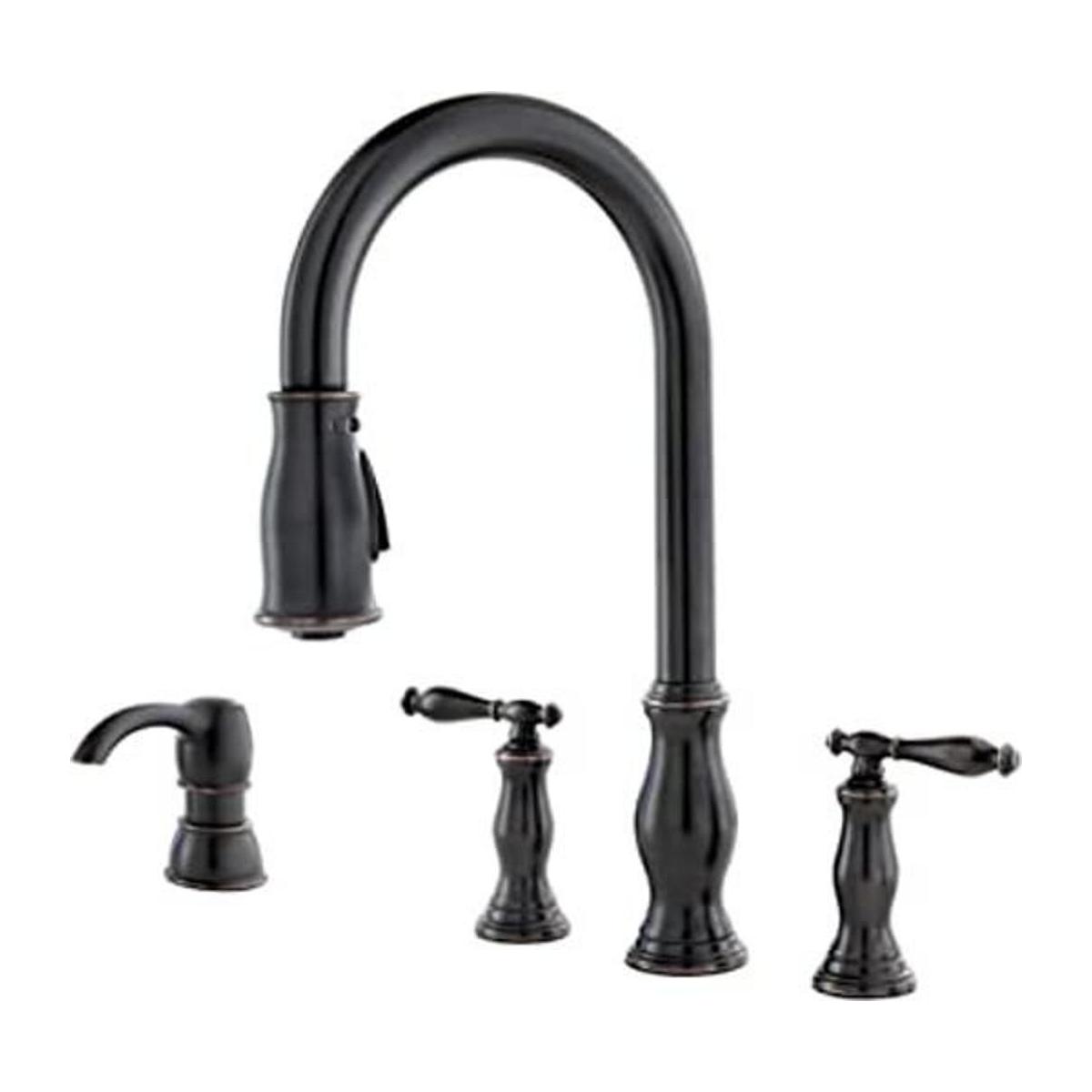 Pfister F5314HNY Grifo de cocina desplegable Hanover de 2