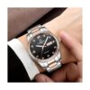 Par reloj mecánico automático de cristal zafiro reloj de