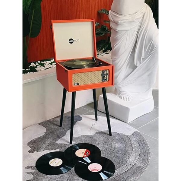 Arkrocket Tocadiscos retro Bluetooth de 3 velocidades con_5