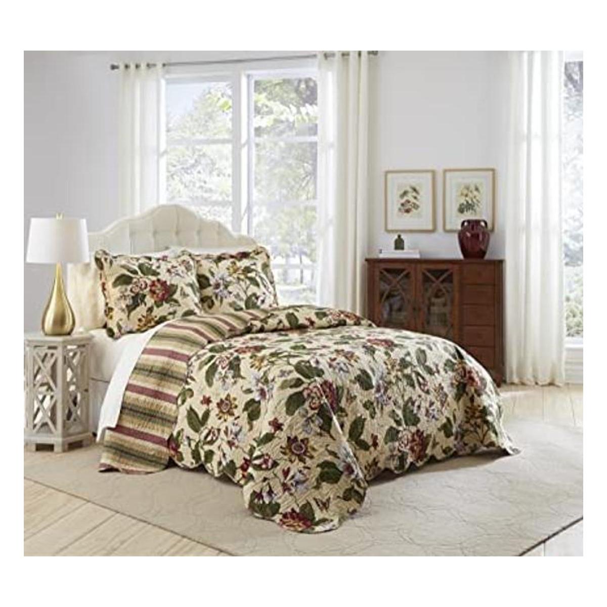 WAVERLY Laurel Springs Juego de edredón reversible de 3