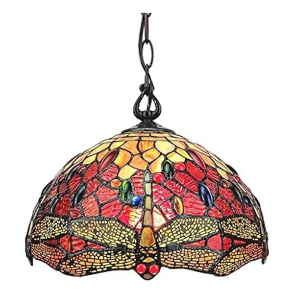 Lámpara colgante colgante estilo Tiffany de 14 pulgadas de_2