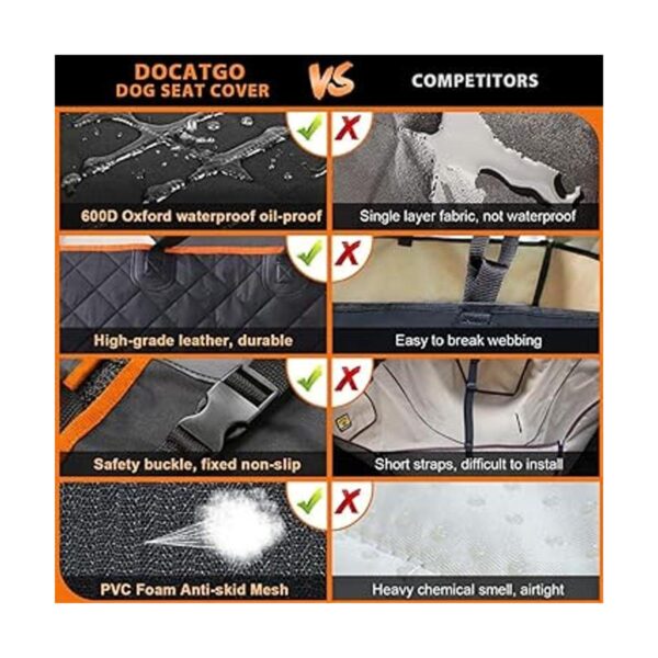 KEYOOG Funda de asiento de automóvil para perro protector_2