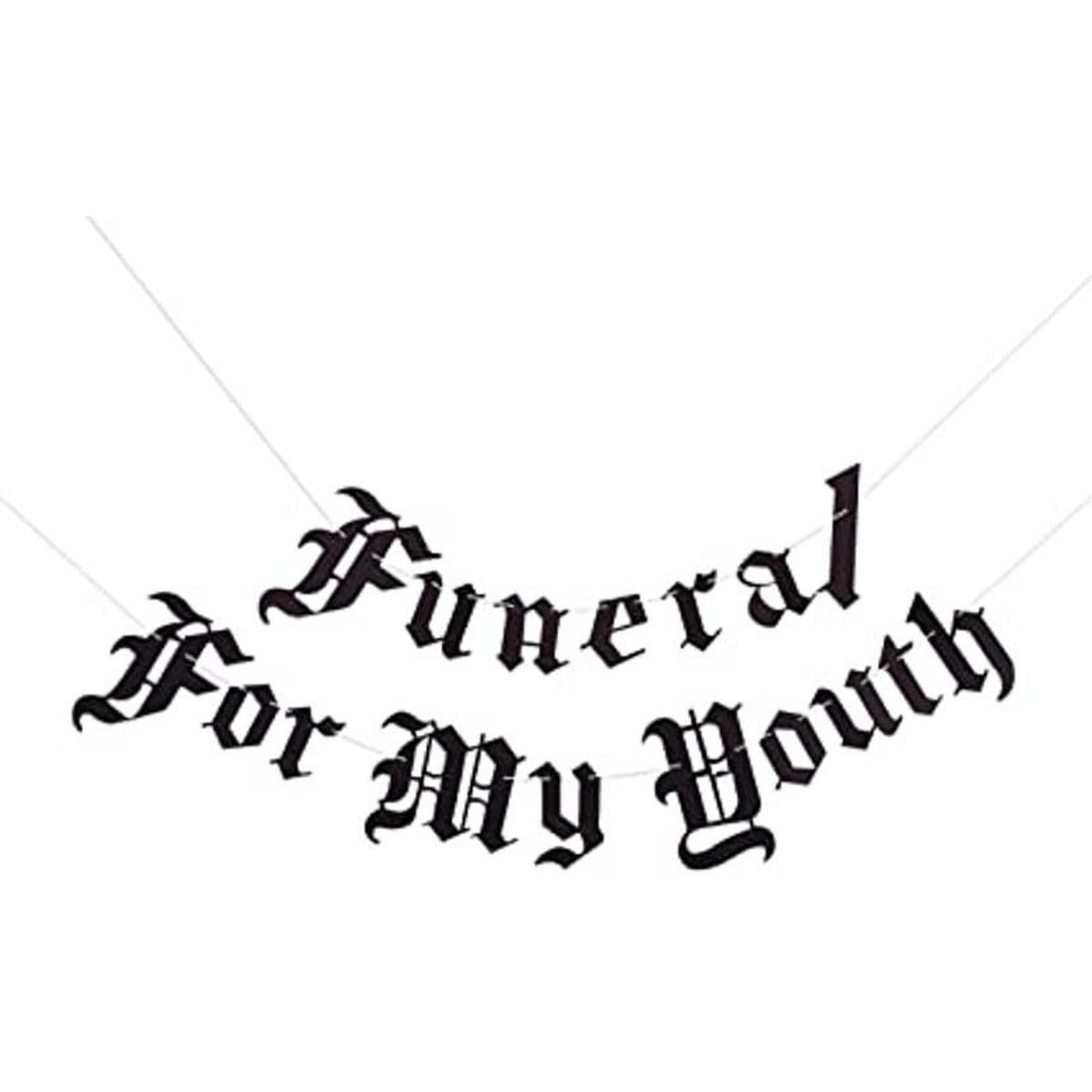 Cartas góticas funerarias para mi juventud pancarta de