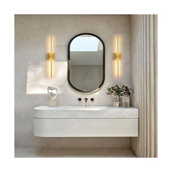 Juego de 2 lámparas de baño luces LED doradas para_2